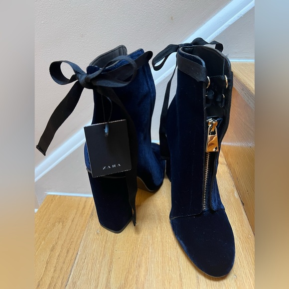 Zara suede ankle boots - Royal blue - Picture 5 of 6